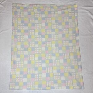 Vintage Dundee Pastel Plaid Baby Blanket Colorful Crib Blankie Nursery READ